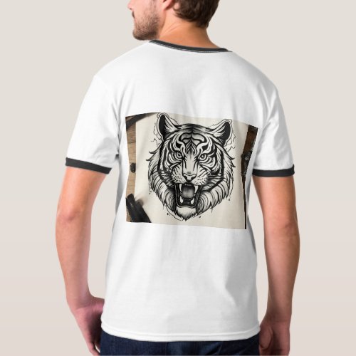 Majestic Lion Emblem Mens T_Shirt