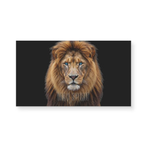 Majestic Lion Face with Blue Eyes | Wildlife Anima