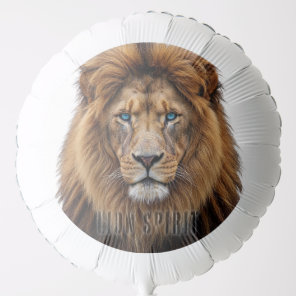 Majestic Lion Face with Blue Eyes | Wildlife Anima Balloon