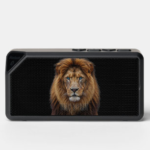 Majestic Lion Face with Blue Eyes Wildlife Anima Bluetooth Speaker