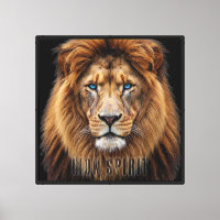 Majestic Lion Face with Blue Eyes | Wildlife Anima