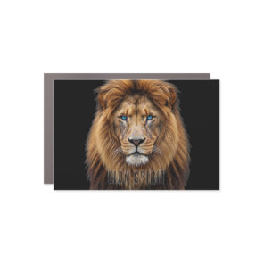 Majestic Lion Face with Blue Eyes | Wildlife Anima Car Magnet