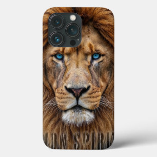 Majestic Lion Face with Blue Eyes Wildlife Anima iPhone 13 Pro Case