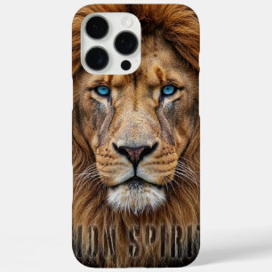 Majestic Lion Face with Blue Eyes Wildlife Anima iPhone 16 Pro Max Case
