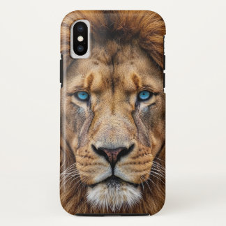 Majestic Lion Face with Blue Eyes | Wildlife Anima iPhone X Case
