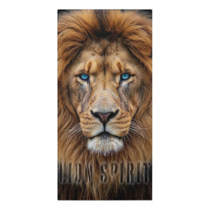 Majestic Lion Face with Blue Eyes Wildlife Anima Door Sign