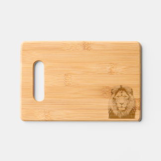 Majestic Lion Face with Blue Eyes | Wildlife Anima Engraved Cutting Board