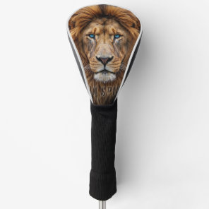 Majestic Lion Face with Blue Eyes | Wildlife Anima Golf Head Cover