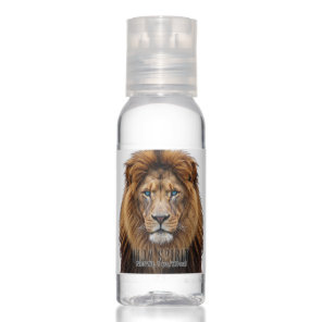 Majestic Lion Face with Blue Eyes | Wildlife Anima Hand Sanitizer
