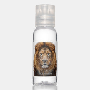 Majestic Lion Face with Blue Eyes   Wildlife Anima Hand Sanitizer