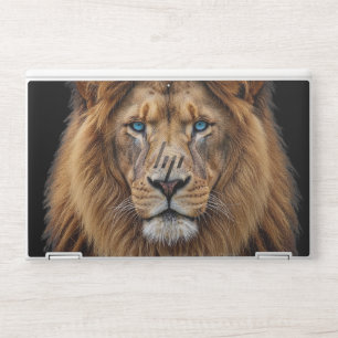 Majestic Lion Face with Blue Eyes   Wildlife Anima HP Laptop Skin