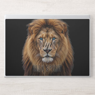 Majestic Lion Face with Blue Eyes Wildlife Anima HP Laptop Skin