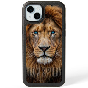 Majestic Lion Face with Blue Eyes | Wildlife Anima iPhone 15 Plus Case