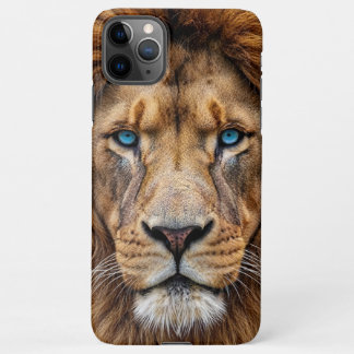 Majestic Lion Face with Blue Eyes | Wildlife Anima iPhone 11Pro Max Case