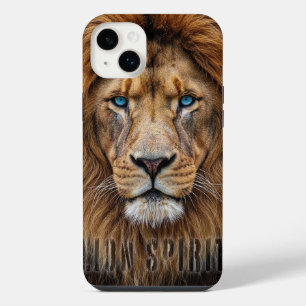 Majestic Lion Face with Blue Eyes   Wildlife Anima iPhone 14 Plus Case