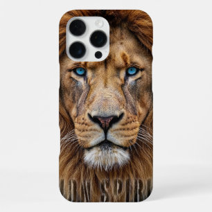 Majestic Lion Face with Blue Eyes Wildlife Anima iPhone 16 Pro Max Case