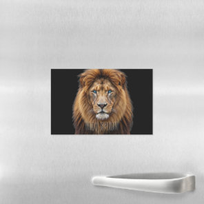 Majestic Lion Face with Blue Eyes | Wildlife Anima Magnetic Dry Erase Sheet