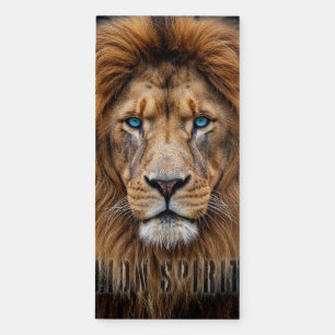 Majestic Lion Face with Blue Eyes Wildlife Anima Magnetic Notepad