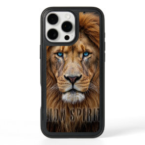 Majestic Lion Face with Blue Eyes | Wildlife Anima iPhone 16 Pro Max Case
