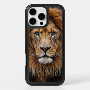 Majestic Lion Face with Blue Eyes Wildlife Anima iPhone 16 Pro Max Case