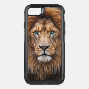Majestic Lion Face with Blue Eyes Wildlife Anima OtterBox Commuter iPhone SE/8/7 Case