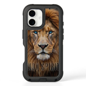 Majestic Lion Face with Blue Eyes | Wildlife Anima iPhone 16 Case