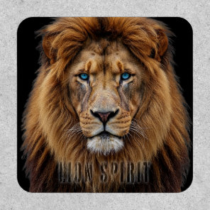 Majestic Lion Face with Blue Eyes | Wildlife Anima Patch