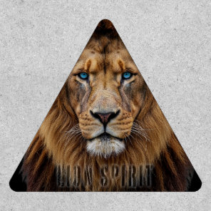 Majestic Lion Face with Blue Eyes | Wildlife Anima Patch