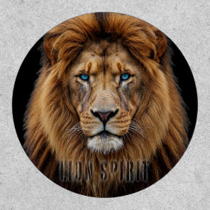 Majestic Lion Face with Blue Eyes | Wildlife Anima Patch