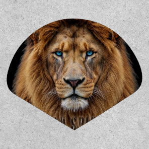 Majestic Lion Face with Blue Eyes | Wildlife Anima Patch