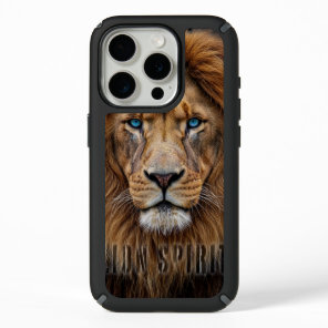 Majestic Lion Face with Blue Eyes | Wildlife Anima iPhone 15 Pro Case