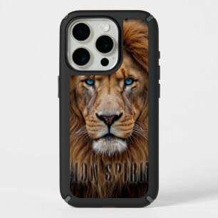 Majestic Lion Face with Blue Eyes Wildlife Anima iPhone 15 Pro Case