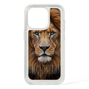 Majestic Lion Face with Blue Eyes | Wildlife Anima iPhone 15 Pro Case