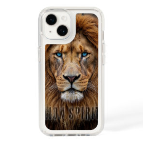 Majestic Lion Face with Blue Eyes | Wildlife Anima Speck iPhone 14 Case