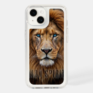 Majestic Lion Face with Blue Eyes Wildlife Anima Speck iPhone 14 Case