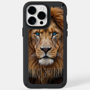 Majestic Lion Face with Blue Eyes Wildlife Anima Speck iPhone 14 Pro Max Case