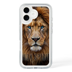 Majestic Lion Face with Blue Eyes | Wildlife Anima iPhone 16 Case