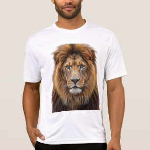 Majestic Lion Face with Blue Eyes Wildlife Anima T-Shirt