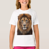 Majestic Lion Face with Blue Eyes | Wildlife Anima