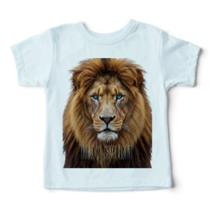 Majestic Lion Face with Blue Eyes | Wildlife Anima Toddler T-shirt