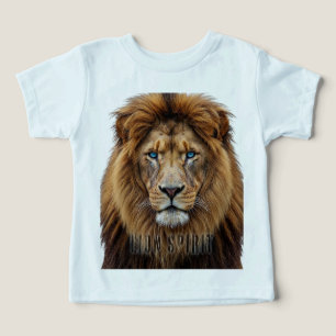 Majestic Lion Face with Blue Eyes   Wildlife Anima Toddler T-shirt