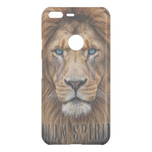 Majestic Lion Face with Blue Eyes | Wildlife Anima Uncommon Google Pixel XL Case