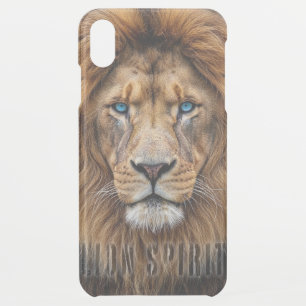 Majestic Lion Face with Blue Eyes Wildlife Anima iPhone XS Max Case