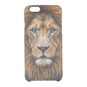 Majestic Lion Face with Blue Eyes | Wildlife Anima Clear iPhone 6/6S Case