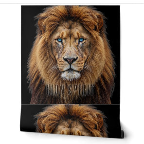 Majestic Lion Face with Blue Eyes | Wildlife Anima Wallpaper