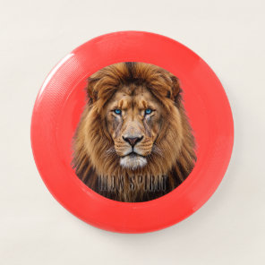 Majestic Lion Face with Blue Eyes | Wildlife Anima Wham-O Frisbee