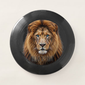 Majestic Lion Face with Blue Eyes | Wildlife Anima Wham-O Frisbee