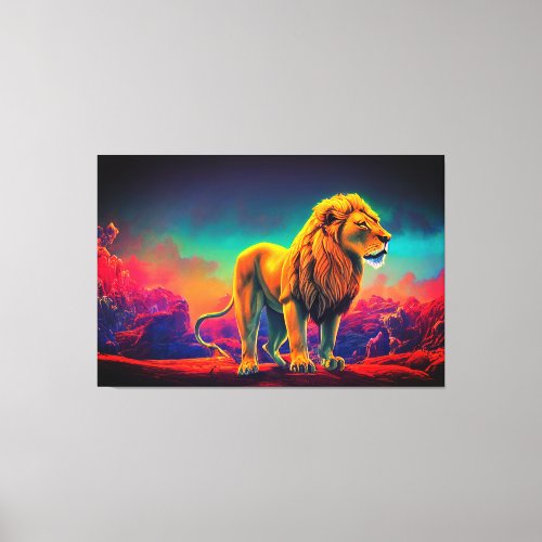 Majestic Lion Fantasy Mythical Power Animal Canvas