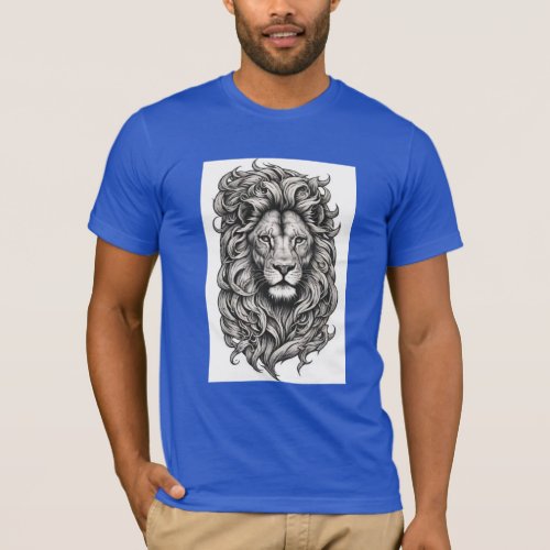 Majestic Lion Friendship Tattoo Design T_Shirt