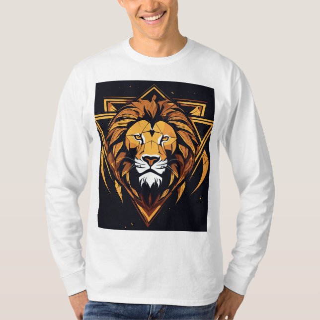  "Majestic Lion Graphic White T-Shirt" T-Shirt (Front)